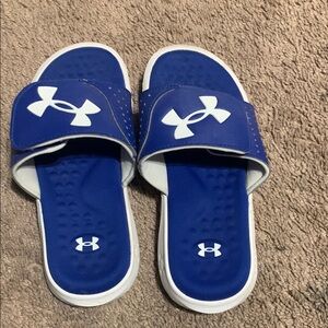 Under Armour Kids Blue Slides